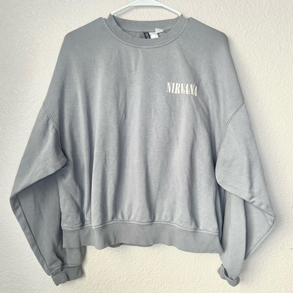 H&M Gray Nirvana Sweatshirt, M